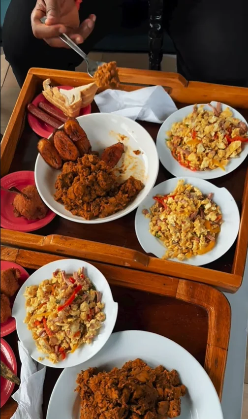 Food served at Amora Resort